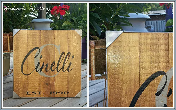 Monogram sign – steel frame